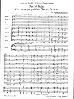 Produktbild von ISBN Psalm 114 op.51 Klavierauszug, Musikalische Ausbildung, Taschenbuch