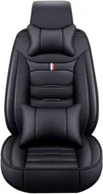 Imagen del producto de Fundas para asientos de Chevrolet Corvette C8 Stingray/C8 Convertible/C8 Coupé/C8 Z06, modelos 2019-2022, fabricadas en cuero sintético Polyurethantranspirable e impermeable, juego completo, incluye fundas para los asientos delanteros y traseros