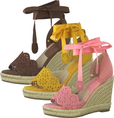 Produktbild von Tamaris Damen Sandalen Sandaletten Keilabsatz Plateau 1-28393-26, Größe:40 EU, Farbe:Gelb