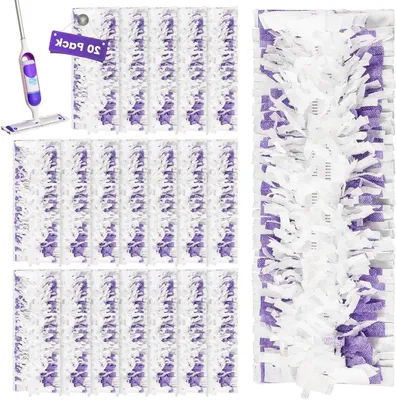 Produktbild von Einweg-Wischpads – Ersatzpads – Zur Reinigung von Böden – 10-lagige Saugfähigkeit – 20 Stück – Weiß