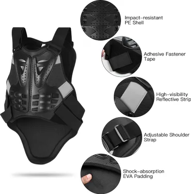 Immagine prodotto di Uomo moto armatura gilet corpo petto spina dorsale protettore giacca protettiva per il ciclismo pattinaggio sci skateboard
