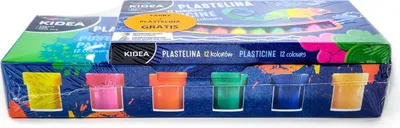 Produktbild von Posterfarben + Knetmasse Set 12 Farben Kidea