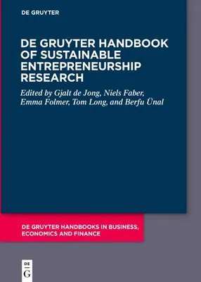 Imagen del producto de De Gruyter Handbook of Sustainable Entrepreneurship Research