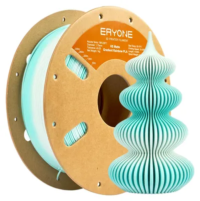Matte PLA Filament 1,75 mm, 1 kg, Regenbogen-Gradient, 3D-Druck