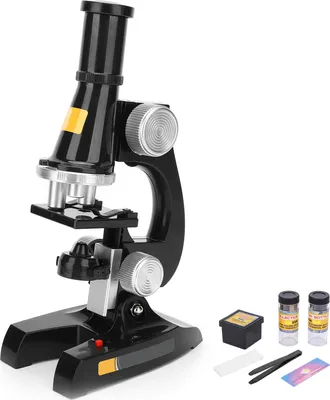Zdjęcie produktu dla Mikroskop Zestaw laboratoryjny led biologiczny dla domu szkoły zabawki edukacyjneczarny