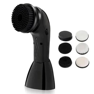 Produktbild von 6-in-1 Lederpolierer mit USB, Elektrisches Schuhputzset, 800mAh Akku, 2 Geschwindigkeiten, tragbar, für Schuhe, Stiefel, Taschen und Sofas