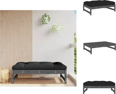 Obrázek produktu pro vidaXL Zahradní stolička šedá 120x80 cm z masivního borovicového dřeva - Zahradní sedací prvky