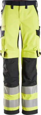 Produktbild von Snickers Damen ProtecWork Hi-Vis Arbeitshose, Kl. 2 HV-Gelb-Navy-38