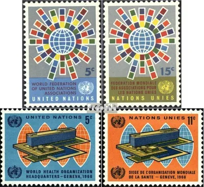 Produktbild von Briefmarken UNO - New York 1966 Mi 163-164,166-167 (kompl.Ausg.) gestempelt Sondermarken
