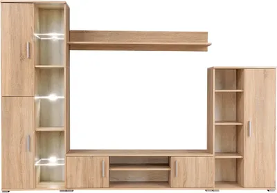 Produktbild von TV Wohnwand mit LED-Leuchten Sonoma Eiche