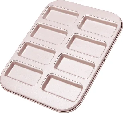 Produktbild von CANDeal Financier-Kuchenform mit Antihaftbeschichtung, rechteckige Muffinform, Kekse, Kekse, Backgeschirr, Mini-Brotbackform (8 Vertiefungen)