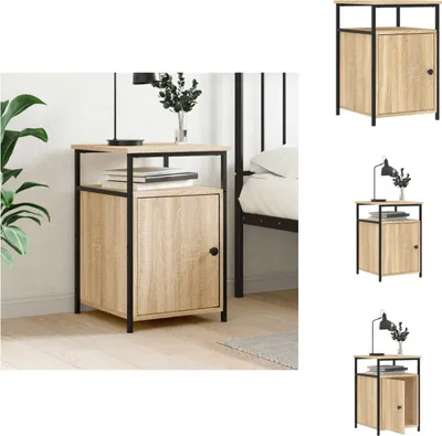 Zdjęcie produktu dla vidaXL Szafka nocna dąb sonoma 40x42x60 cm materiał drewnopochodny - Szafki nocne