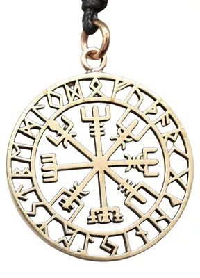 Obrázek produktu pro Dračí stříbro, vikingský kompas, šperky, přívěsek, Vegvisir, náhrdelník, bronz, pánské