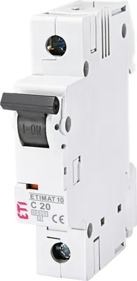 Produktbild von Leitungsschutzschalter 1P C 20A 10kA AC ETIMAT10 002131717