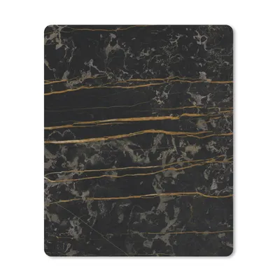 Produktbild von MuchoWow® Mauspad Mousepad Marmor - Schwarz - Gold - Ader 19x23 cm - Mousepads - Maus Mat - Pad - Mausunterlage - Mauspads - Spielen