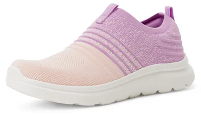 Productafbeelding van A. Essentials: Uni kinderpantoffel/sneaker van gebreid materiaal, paars-roze kleur