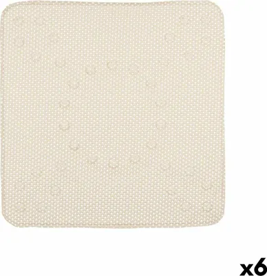 Produktbild von Anti-Rutsch-Duschmatte beige pvc 53 x 52,5 x 1 cm (6 Stück)