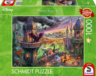 Immagine prodotto di Schmidt Spiele Puzzle 1000  Teile  Kinkade Disney Maleficen 58029