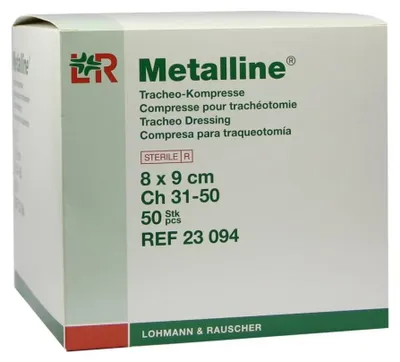 Produktbild von Metalline Tracheo-Kompresse 8 cm x 9 cm, 50 St. Kompressen