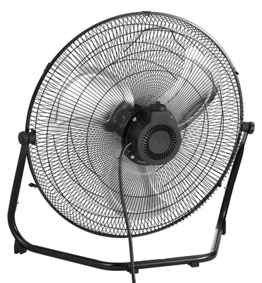Image de Ventilateur de plancher SucceBuy, avec 3 vitesses, diamètre de 508 mm, débit d'air de 4800 CFM, angle d'inclinaison réglable à 360°, vitesse d'air de 6,5 m/s, ventilateur en métal robuste pour la maison, la salle de sport, le bureau, le garage et les locaux commerciaux