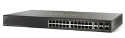 Zdjęcie produktu dla Cisco SG500-28MPP, Zarządzany, L2, Gigabit Ethernet (10/100/1000), Obsługa PoE, Możliwości montowania w stelażu, 1U