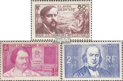 Produktbild von Briefmarken Frankreich 1940 Mi 475-477 (kompl.Ausg.) postfrisch Geistesarbeiter