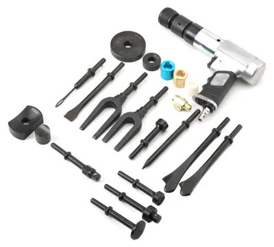 Produktbild von Kugelgelenk-Ausbauwerkzeug - Druckluft-Hammersatz - Zum Demontieren von Kugelgelenken - 16-teilig - Für Kraftfahrzeuge und Werkstatt