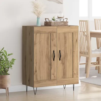Productafbeelding van vidaXL Dressoir Artisan-Eik, 69,5 x 34 x 90 cm, samengesteld hout en ijzer