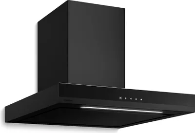 Obrázek produktu pro Klarstein Velaire digestoř 60 cm - 600 m³/h, energetická účinnost A++, dotykové ovládání, LED, tichý, hliníkový filtr a filtr s aktivním uhlím, nástěnná digestoř, černá