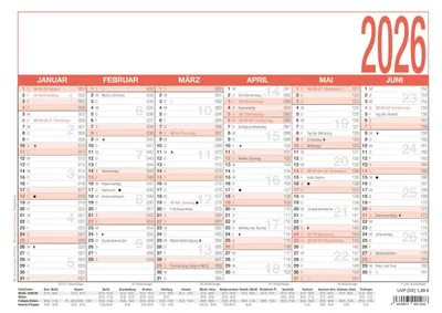 Obrázek produktu pro ZETTLER 907-0000 Tafelkalender 6M/1S