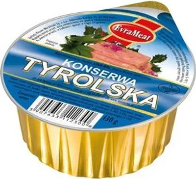 Zdjęcie produktu dla Konserwa tyrolska wieprzowa Evrameat 130 g