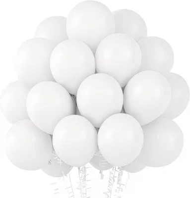 Produktbild von Latexballons weiß, 30 cm, 100 Stück, für Dekoration