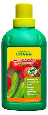 Produktbild von ECOstyle Dünger für den Gemüsegarten - 500 ml - Für eine reiche und schmackhafte Ernte - 100% natürliche Ernährung mit organischen Düngemitteln - Verbesserte Rieselfähigkeit und Rezeptur