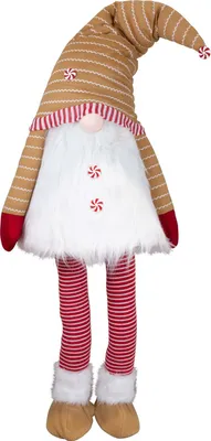 Produktbild von Wackelnder XXL Wichtel 115cm (165cm) Weihnachten Deko Figur Gnom bunt