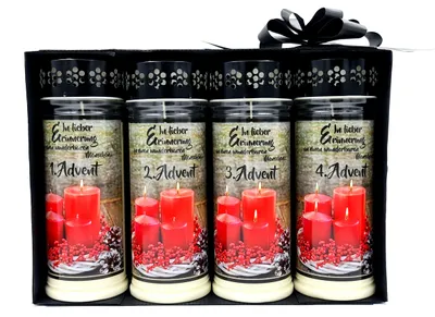Produktbild von Design Kerzenbouquet Premium "ADVENT ROT"