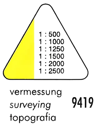 Produktbild von Standardgraph Dreikantmaßstab Vermessung, 30 cm 1:500/1:1000/1:1250/1:500/1:2000