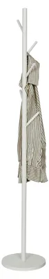 Metall-Garderobenständer mit 5 Haken, 170 cm, weiß