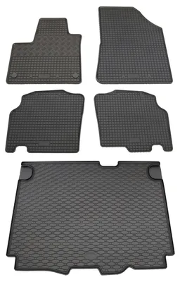 Rigum Gummi Fußmatten + Kofferraumwanne im Set für Mercedes Citan W420, schwarz