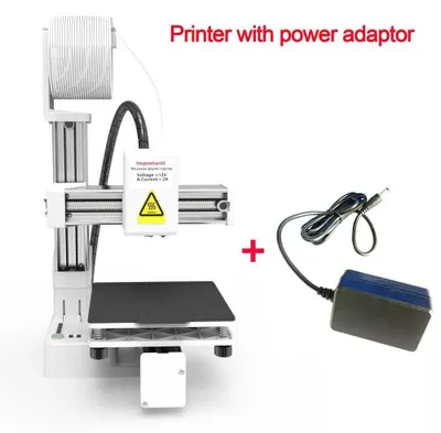Immagine prodotto di Stampante 3D, stampa con un solo pulsante, compatibile con PLA e TPU, bianca con alimentatore