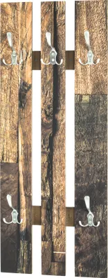 Produktbild von HAKU Wandgarderobe edelstahloptik, Motiv - Aluminium, MDF, B/H/T: 40x100x9 cm