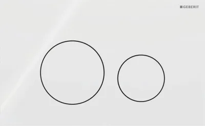 Produktbild von Geberit Betätigungsplatte Sigma40, 2-Menge round, Glas weiss, 1 Stk.