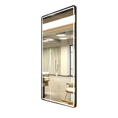 Produktbild von Spiegel Friseursalon Spiegel Großes Wandspiegel Ganzkörperspiegel Rechteckspiegel  Schwarz 170*70cm【HKF170-70 】