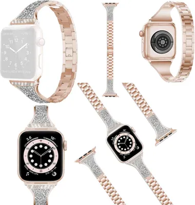 Obrázek produktu pro Pro Apple Watch Series Ultra 1 + 2 49mm 9 8 7 45 / 6 SE 5 4 44 / 3 2 1 42mm náhradní náramek Diamond Style Smart Watch