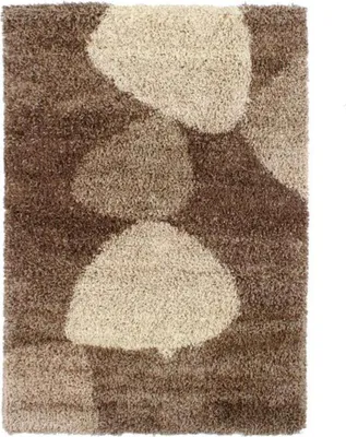 Immagine prodotto di Tappeto shag con motivo a ciottoli color cioccolato 120x170