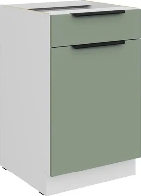 Immagine prodotto di Mobile base con cassetto LUNARA - larghezza 50 cm, verde / bianco