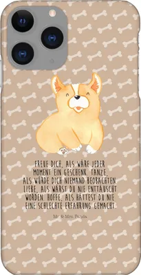 Produktbild von Mr. & Mrs. Panda Iphone 11 Pro Handyhülle Corgie - Hundeglück - Geschenk, Lebensfreude, Sprüche, Premium Kunststoff, Spruch, Handy Case, Hund, Lebensfroh