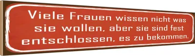 Produktbild von vianmo Holzschild 10x46 cm Frauen wissen nicht was wollen Männer