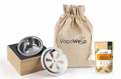 Produktbild von VapoWesp Räucherbox inkl. VapoPulver Orange & Rosemary 50 g