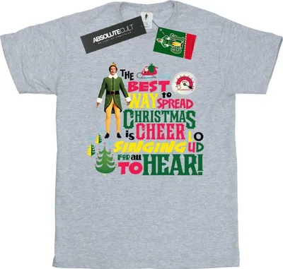 Produktbild von Elf - "Christmas Cheer" T-Shirt für Damen BI21800 (L) (Grau)
