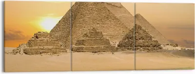 Produktbild von Bild auf Leinwand - Leinwandbild - Pyramide ägypten wüste - 150x50cm - Wand Bild - Wanddeko - Leinwanddruck - Bilder - Kunstdruck - Wanddekoration - Leinwand bilder - Wandkunst - CA150x50-2196